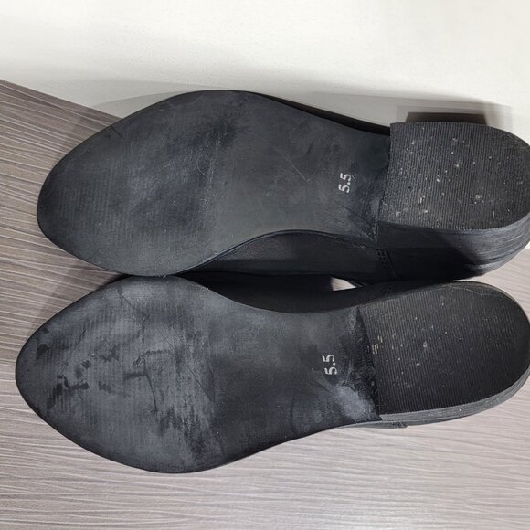 Steve Madden Nylie Chelsea Ankle Booties, Black Leather, Women's Size 5.5 - Picture 12 of 13